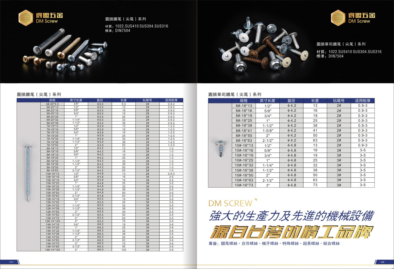 Size Reference-1_Yangjiang DM Screw Hardware Products Co., Ltd._Product_Tools and Data_得盟五金_鑽尾螺丝_自攻螺丝_机牙螺丝_特殊螺丝_超长螺丝_组合螺丝_其它螺丝_钻尾螺丝_自攻螺丝_钻尾丝