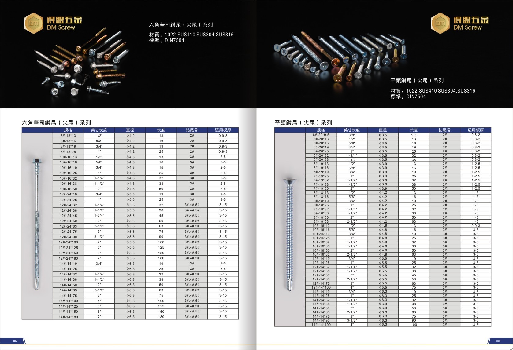Size Reference_Yangjiang DM Screw Hardware Products Co., Ltd._Product_Tools and Data_得盟五金_鑽尾螺丝_自攻螺丝_机牙螺丝_特殊螺丝_超长螺丝_组合螺丝_其它螺丝_钻尾螺丝_自攻螺丝_钻尾丝